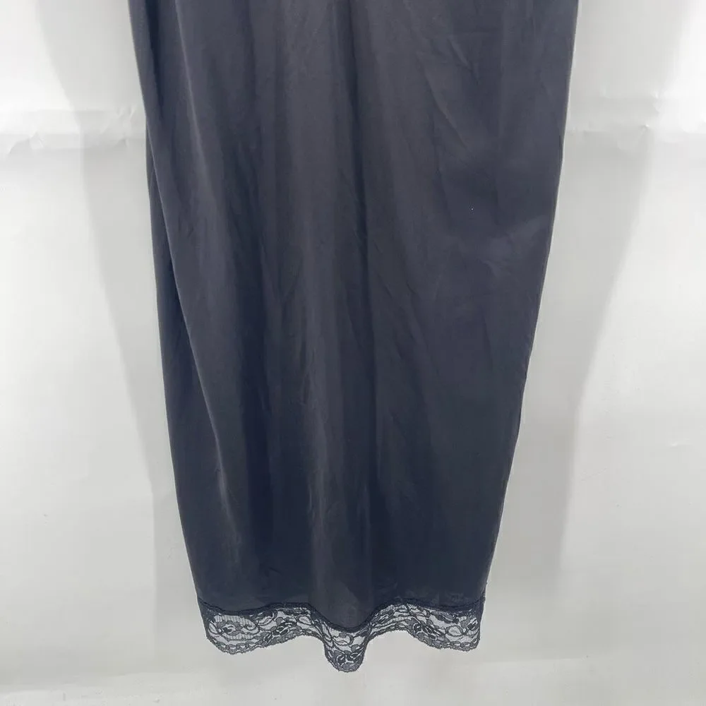 Sliperfection vintage Cami Slip Dress Lace Trim Lingerie Sleeveless Black Size 3